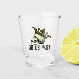 Til Death Do us Part Gotheen Skull mit Krone Schnapsglas