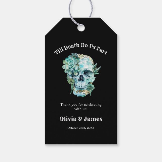 Til Death Do us Part Gothic Halloween Hochzeit Geschenkanhänger (Vorderseite)