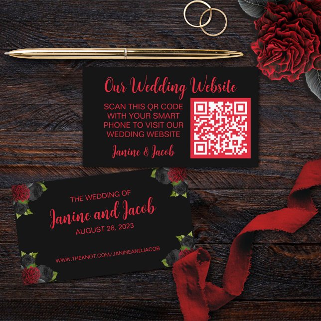 Til Death Do us Part Gothic Rose Umschließungskart Visitenkarte (Von Creator hochgeladen)