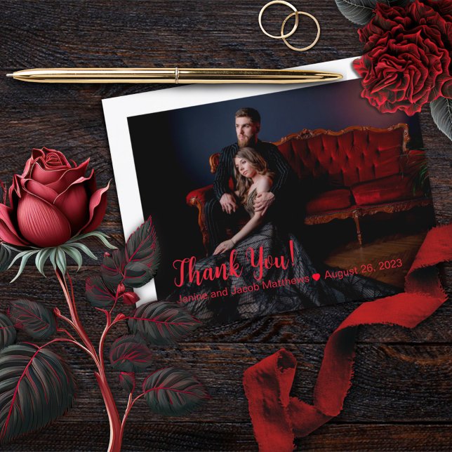 Til Death Do us Part Gothic Vielen Dank Postkarte (Von Creator hochgeladen)