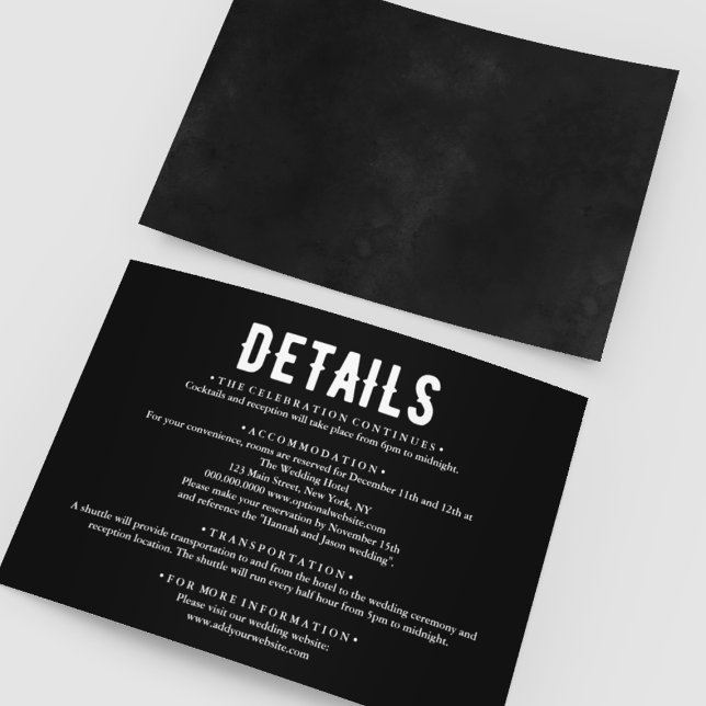 Til Death Do us Part Gothic Wedding Deatils Begleitkarte (Til Death Do Us Part Gothic Wedding Deatils Enclosure Card
)