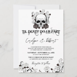 Til Death Do us Part Halloween Gothic Wedding Invi Einladung