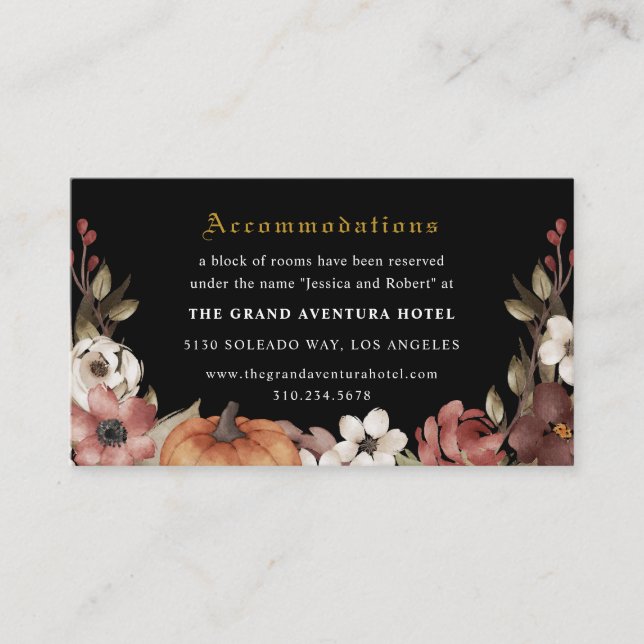 'Til Death Do us Part Halloween Hochzeit Begleitkarte (Vorderseite)