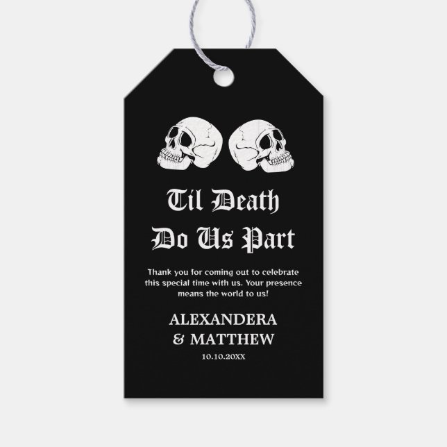 Til Death Do us Part Halloween Hochzeit Geschenkanhänger (Vorderseite)