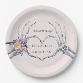 "Til Death Do us Part | Halloween Hochzeit Pappteller