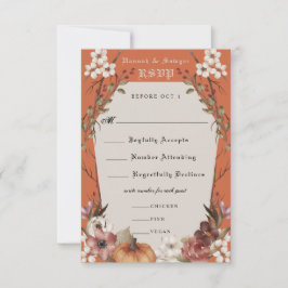 'Til Death Do us Part Halloween Hochzeit RSVP Karte