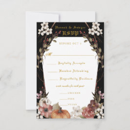 'Til Death Do us Part Halloween Hochzeit RSVP Karte