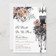 Til Death Do us Part Halloween Pink Brautparty