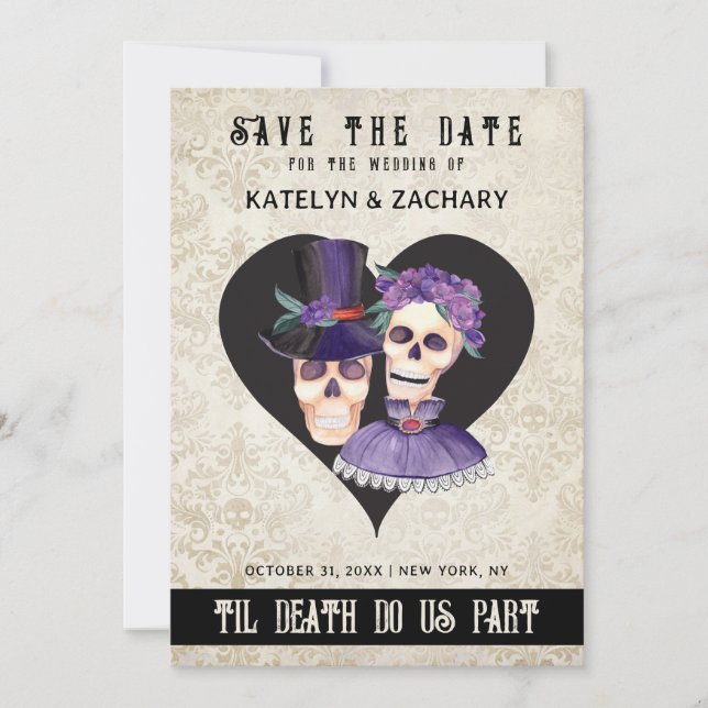 Til Death Do us Part Halloween Save The Date (Vorderseite)