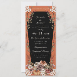 'Til Death Do us Part Halloween Wedween Coffin Inv Einladung