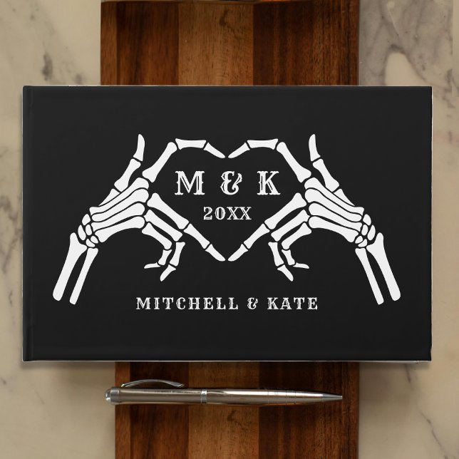 Til Death Do us Part Heart Hand Black Wedding Gästebuch (Til Death Do Us Part Heart Hand Black Wedding Guest Book
)