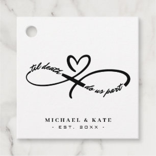 Til Death Do us Part Infinity Symbol Heart Wedding Geschenkanhänger