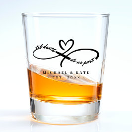 Til Death Do us Part Infinity Symbol Heart Wedding Schnapsglas