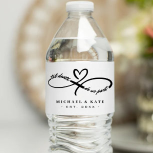 Til Death Do us Part Infinity Symbol Heart Wedding Wasserflaschenetikett