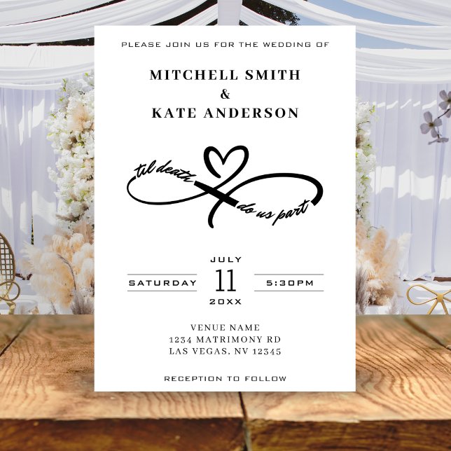 Til Death Do us Part Infinity Symbol Wedding Einladung (Til Death Do Us Part Infinity Symbol Wedding Invitation
)