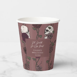 ’Til Death Do Us Part Mauve Pink Gothic Hochzeit Pappbecher