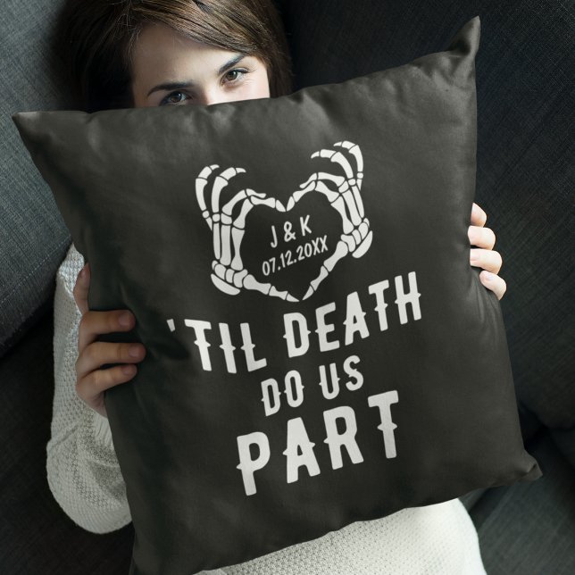Til Death Do us Part Newlyweds Initials Wedding Kissen (Til Death Do Us Part Newlyweds Initials Wedding Throw Pillow
)
