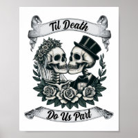 Til Death Do us Part Skeleton Brie and Groom Marr