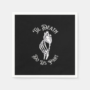 Til Death Do us Part Skeleton Hand hält Anatomie Serviette