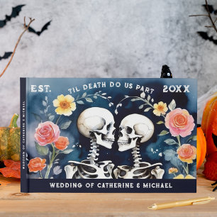 Til Death Do us Part Skeletons Gothic Wedding Gästebuch