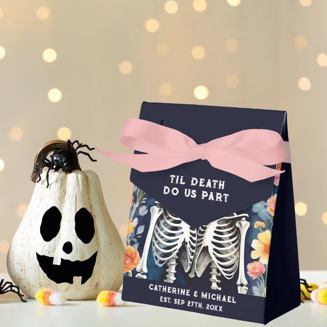 Til Death Do us Part Skeletons Gothic Wedding Geschenkschachtel (Von Creator hochgeladen)