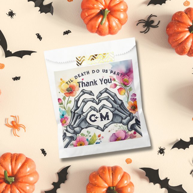 Til Death Do us Part Skeletons Gothic Wedding Geschenktütchen (Von Creator hochgeladen)