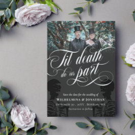 Til Death Do us Part Skelett Foto Save the Date