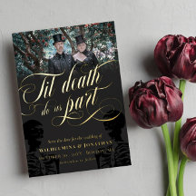 Til Death Do us Part Skelett Foto Save the Date