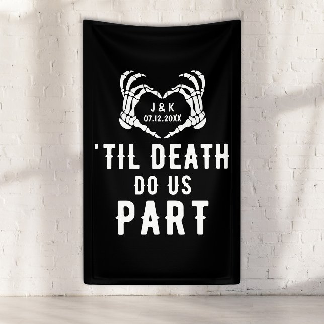 Til Death Do us Part Skelett Wedding Vertikal Banner (Til Death Do Us Part Skeleton Wedding Vertical Banner
)