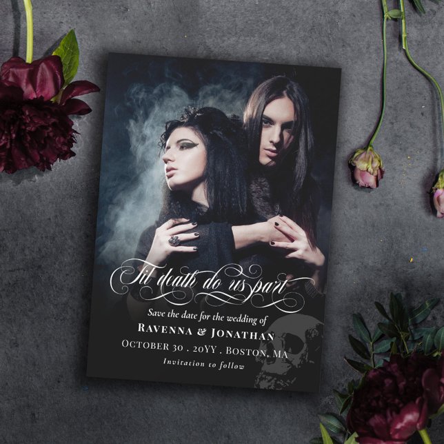 Til Death Do us Part Skull Foto Save the Date (Von Creator hochgeladen)