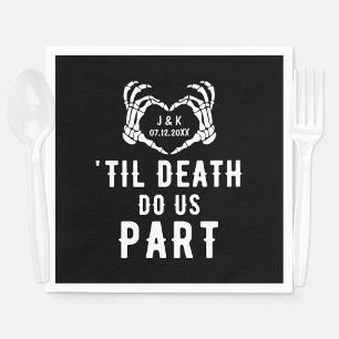Til Death Do us Part Wedding Suppes Custom Serviette