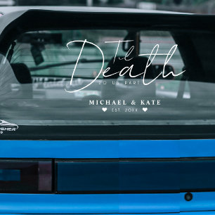 Til Death Do us Part White Wedding Fensteraufkleber
