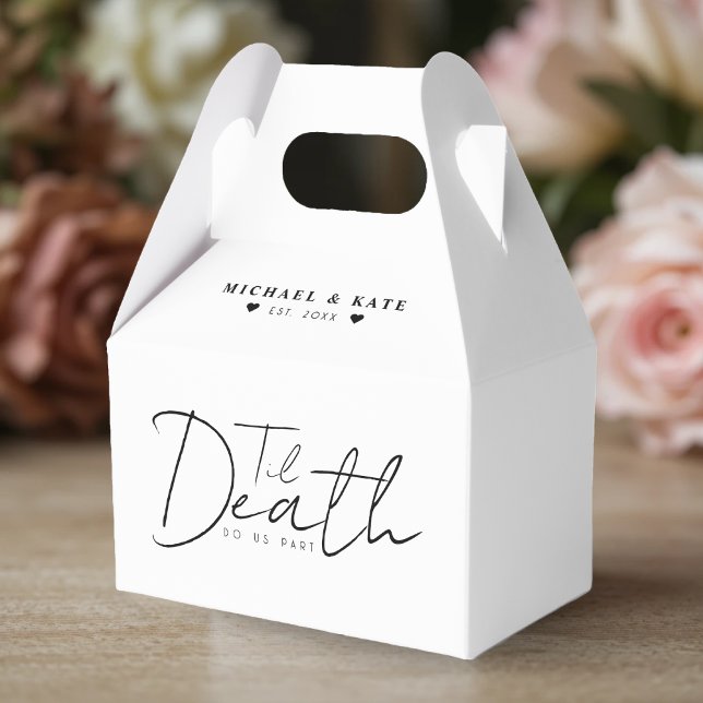 Til Death Do us Part White Wedding Geschenkschachtel (Til Death Do Us Part White Wedding Favor Boxes
)