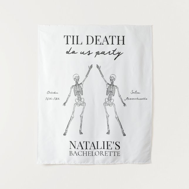 Til Death Do Us Party Bachelorette Tapestry Wandteppich (Vorderseite)
