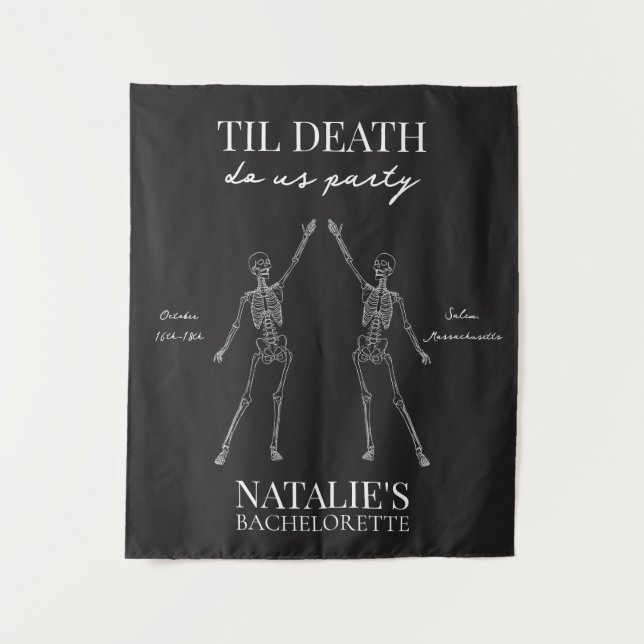 Til Death Do Us Party Bachelorette Tapestry Wandteppich (Vorderseite)