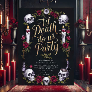 Til Death Do us Party Gothic Brautparty Einladung