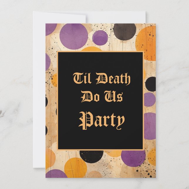 Til Death Do us Party Halloween Einladung (Vorderseite)