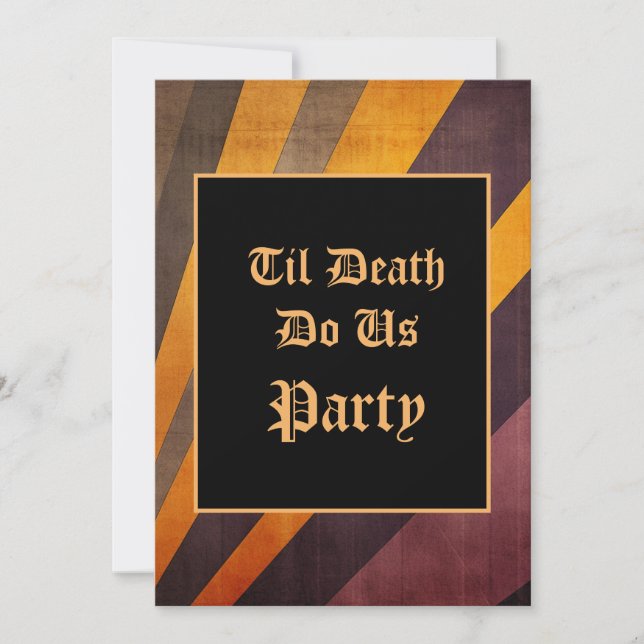 Til Death Do us Party Halloween Einladung (Vorderseite)