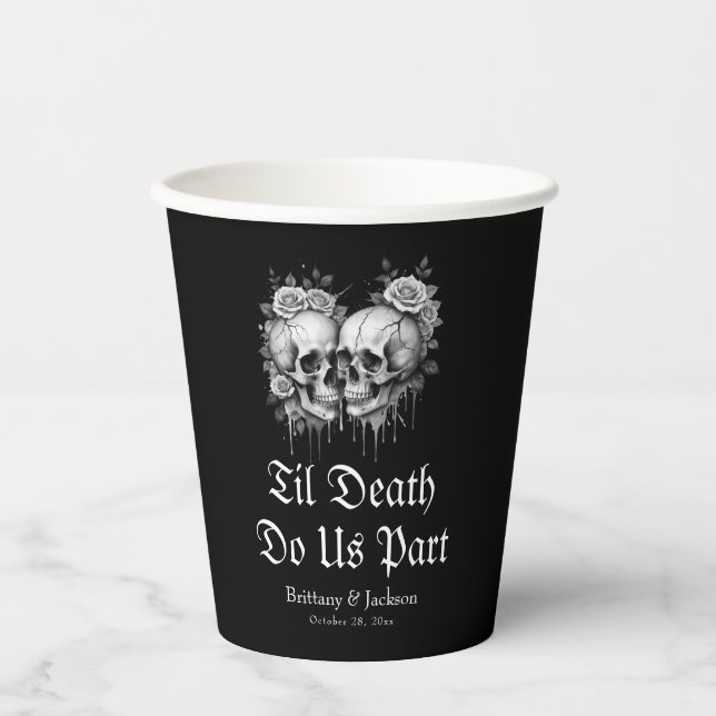 Til Death Do us Party Halloween-Kaffee Pappbecher (Vorderseite)