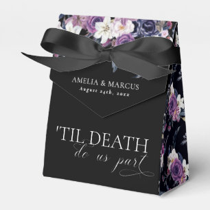 "Til Death Do us us Part Lila & Black Wedding Geschenkschachtel