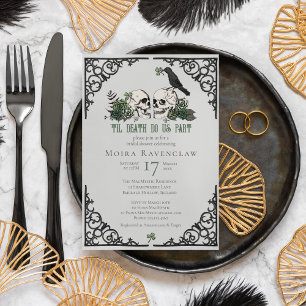 Til Death Do us us Part Mr. und Mrs Skulls Green R Einladung