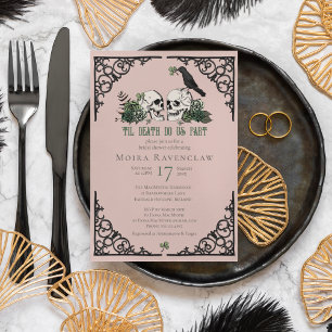 Til Death Do us us Part Mr. und Mrs Skulls Green R Einladung