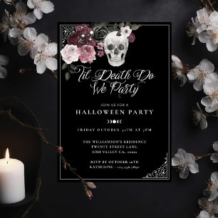 Til Death Do we Party Gothic Skull Halloween Einladung
