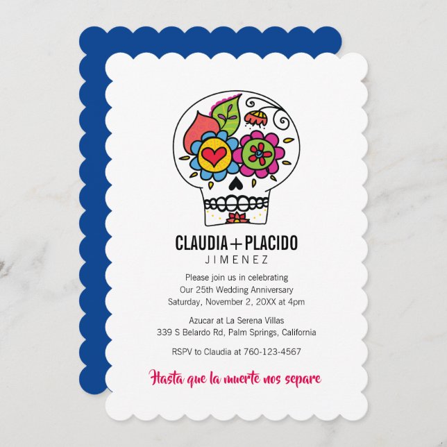 Til Death due us part - Anniversary Einladung (Vorne/Hinten)