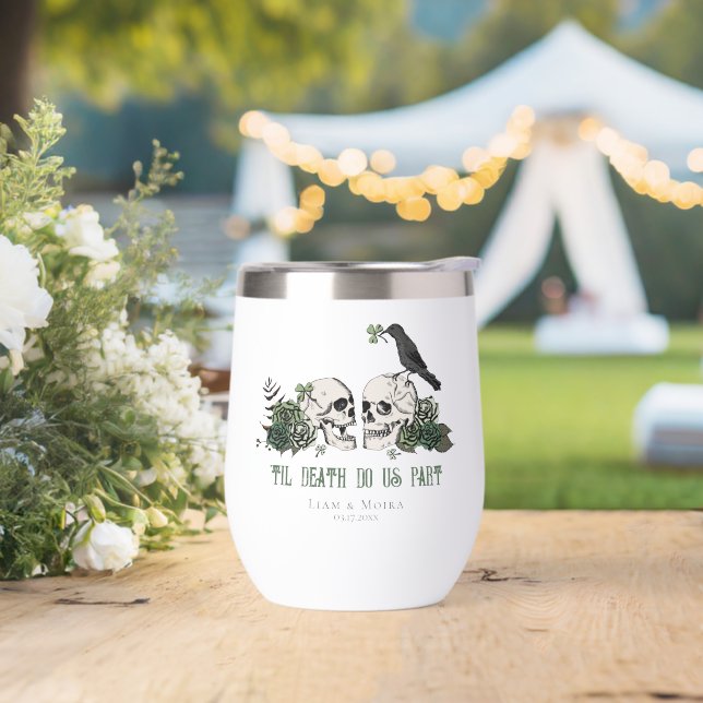 Til Death Gothic St Patricks Day Floral Skull (Hochzeit)