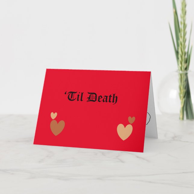 'Til Death Gothic Wedding Einladung (Vorderseite)