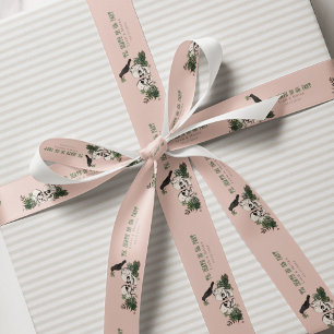 Til Death Pink Gothic St Patricks Day Floral Skull Satinband