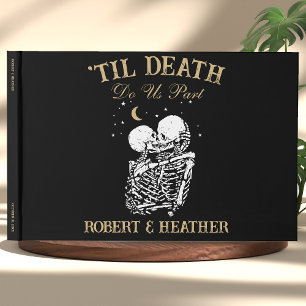 Til Death Skeleton Goth Romantic Dark Cool Wedding Gästebuch
