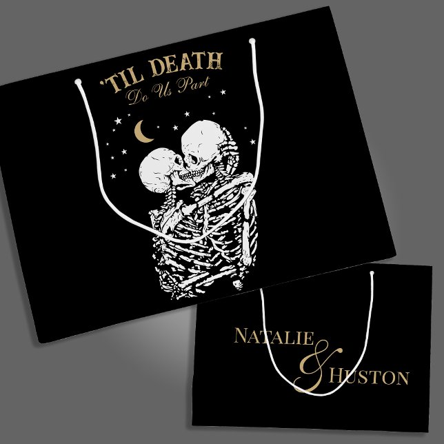 Til Death Skeleton Lovers Tarot Card Goth Wedding Große Geschenktüte (Von Creator hochgeladen)