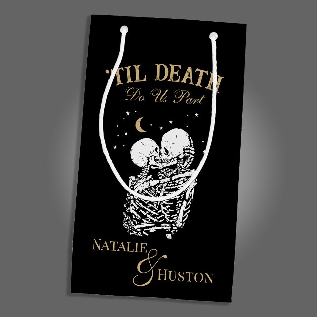 Til Death Skeleton Lovers Tarot Card Goth Wedding Kleine Geschenktüte (Von Creator hochgeladen)